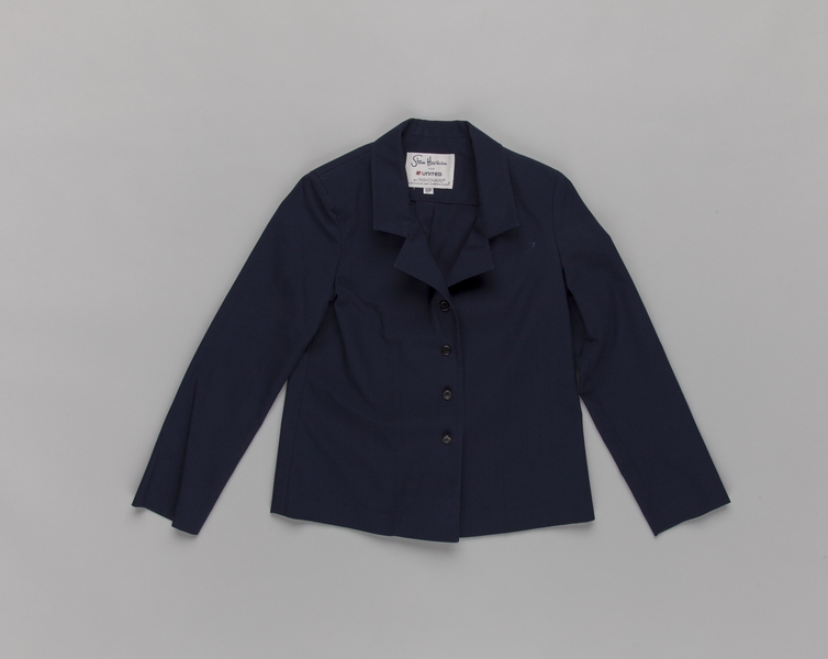 Image: flight attendant jacket: United Airlines