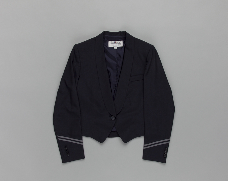 Image: flight attendant serving jacket: United Airlines