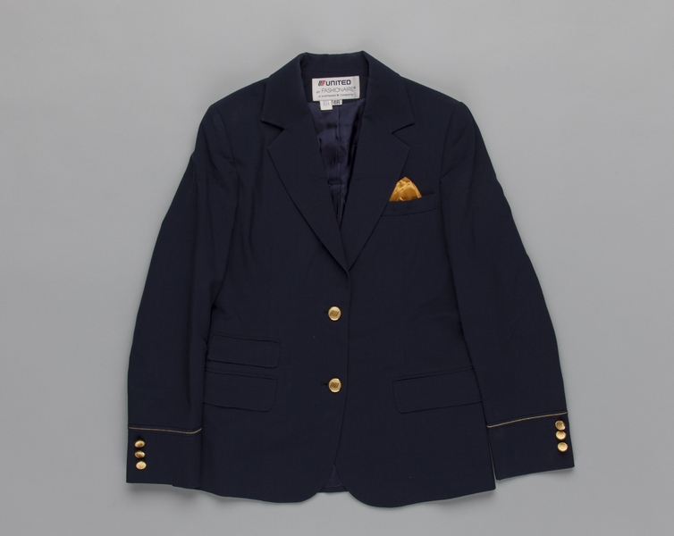 Image: flight attendant jacket: United Airlines