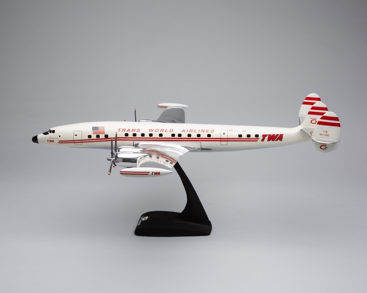 Image: model airplane: TWA (Trans World Airlines), Lockheed L-1049G Super Constellation