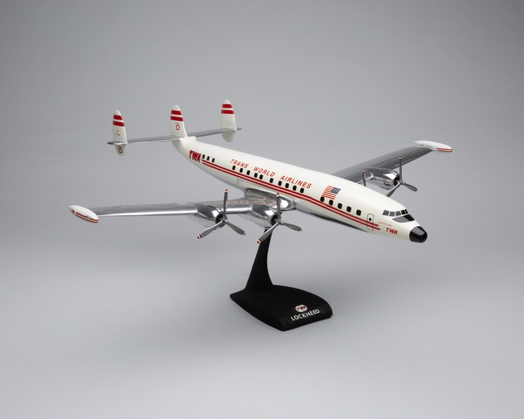 Image: model airplane: TWA (Trans World Airlines), Lockheed L-1049G Super Constellation
