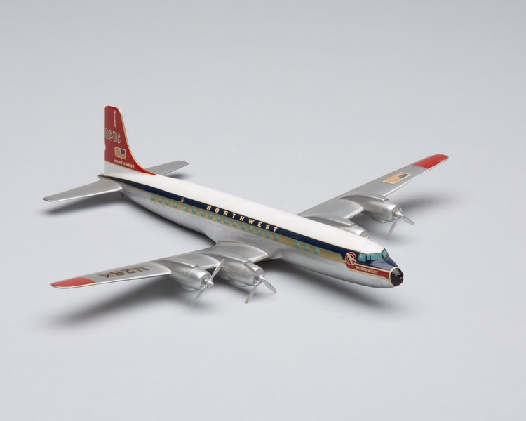 Image: model airplane: Northwest Airlines, Douglas DC-7C