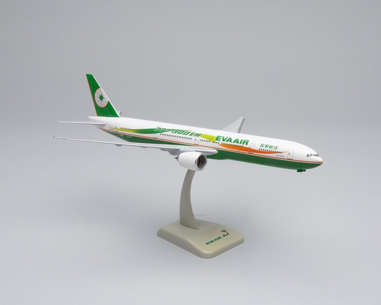 Image: model airplane: EVA Air, Boeing 777-300ER