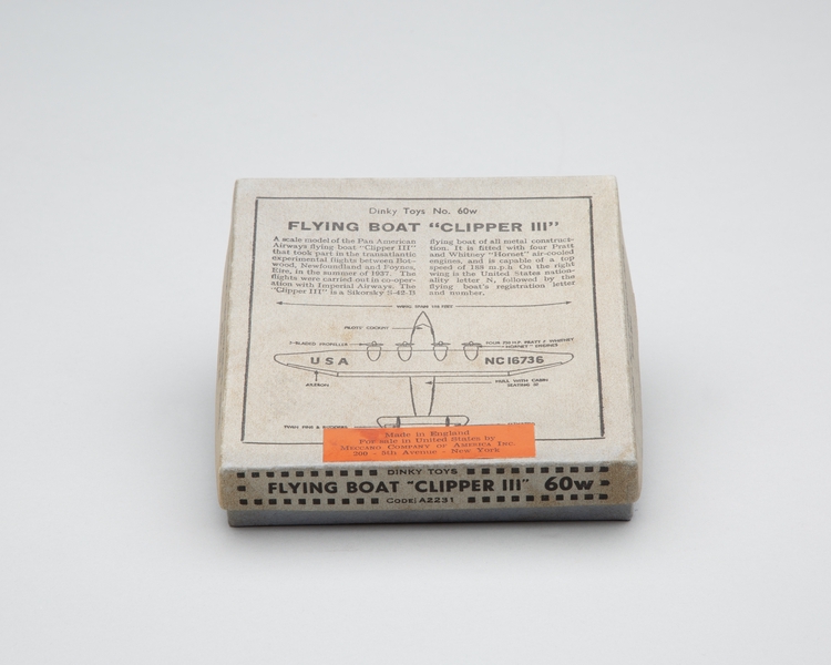 Image: toy: Pan American Airways, flying boat “Clipper III”