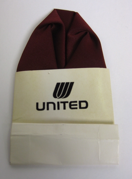 Image: flight attendant pocket square: United Airlines