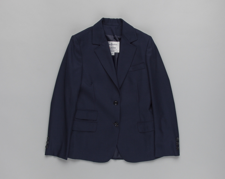 Image: flight attendant jacket: United Airlines