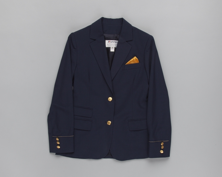 Image: flight attendant jacket: United Airlines
