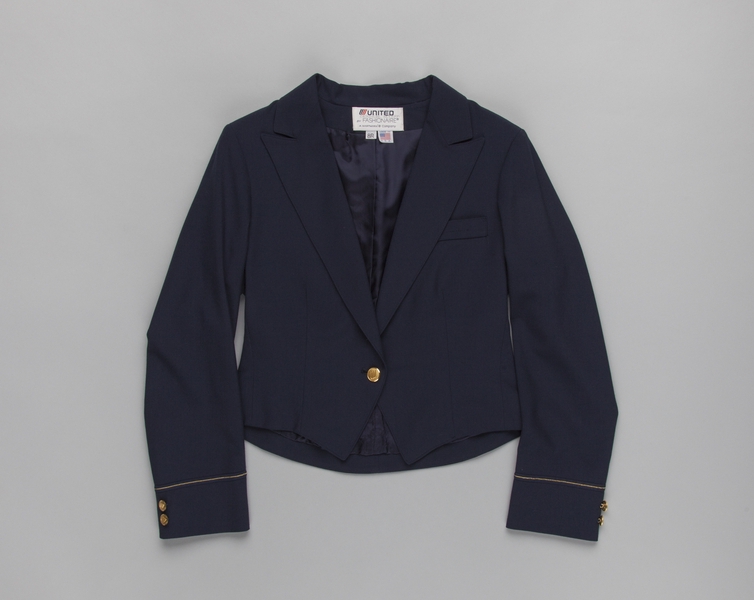 Image: flight attendant serving jacket: United Airlines