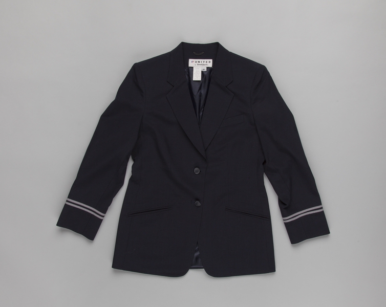 Image: flight attendant jacket: United Airlines