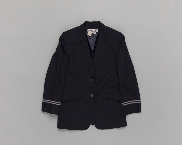 Image: flight attendant jacket: United Airlines