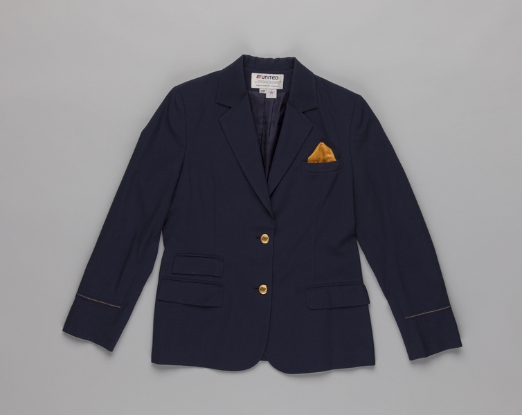 Image: flight attendant jacket: United Airlines