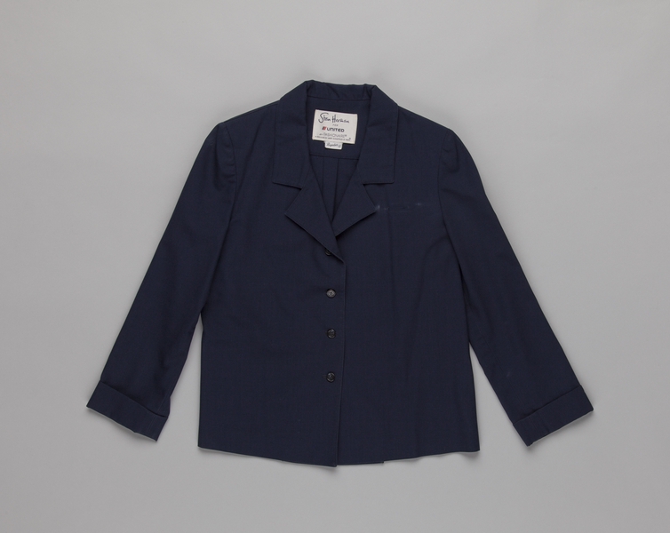 Image: flight attendant jacket: United Airlines