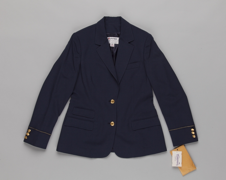 Image: flight attendant jacket: United Airlines