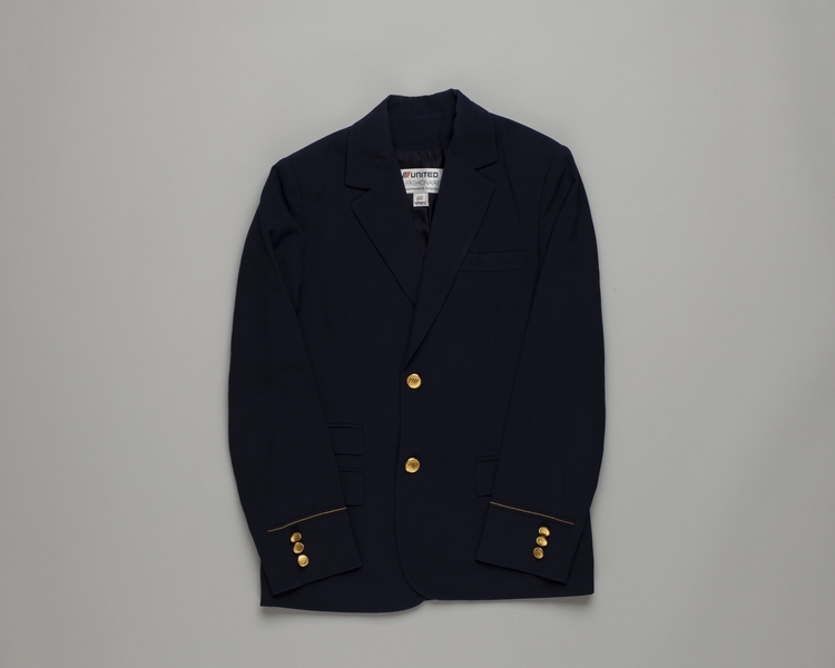 Image: flight attendant jacket: United Airlines