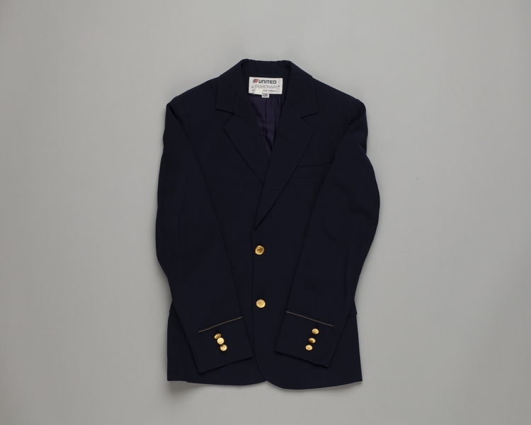 Image: flight attendant jacket: United Airlines