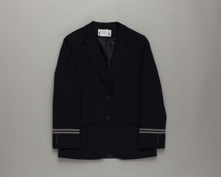 Image: flight attendant jacket: United Airlines