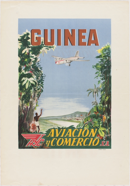 Image: poster: Aviacion y Comerico, Guinea