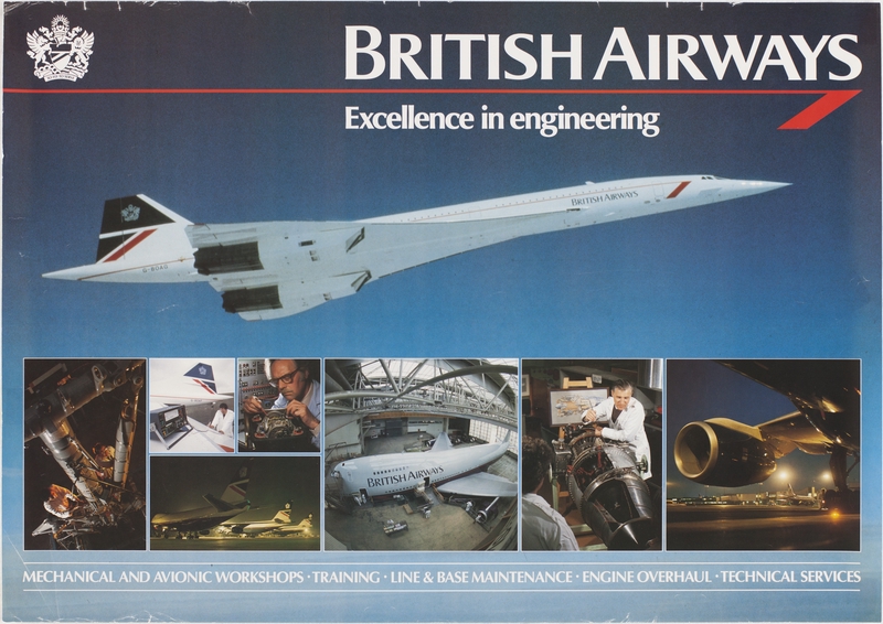 Image: poster: British Airways, Excellence in engineering
