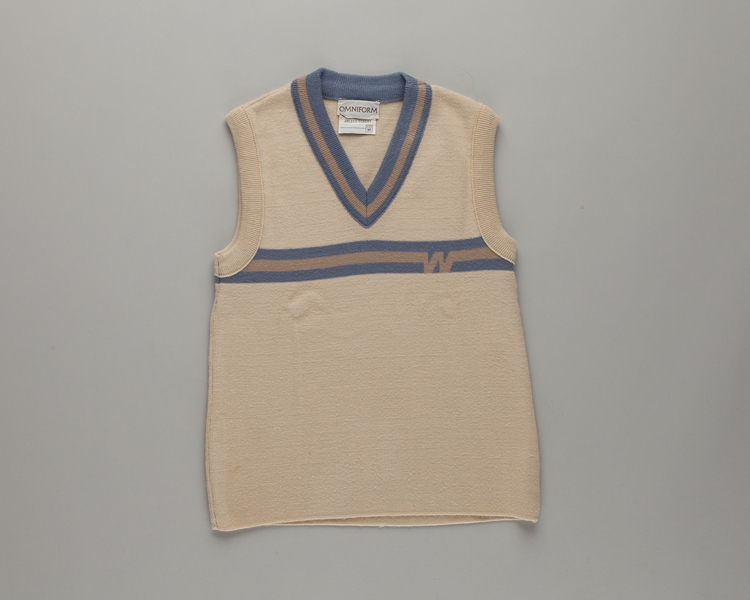 Image: flight attendant sweater vest: Western Airlines