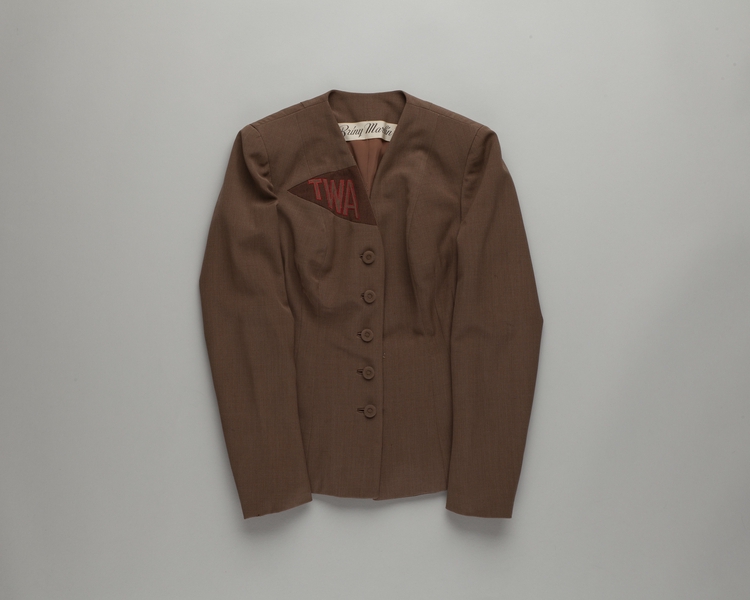 Image: air hostess jacket: TWA (Trans World Airlines), winter