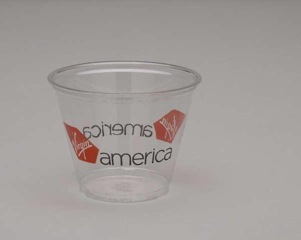 Plastic cup: Virgin America