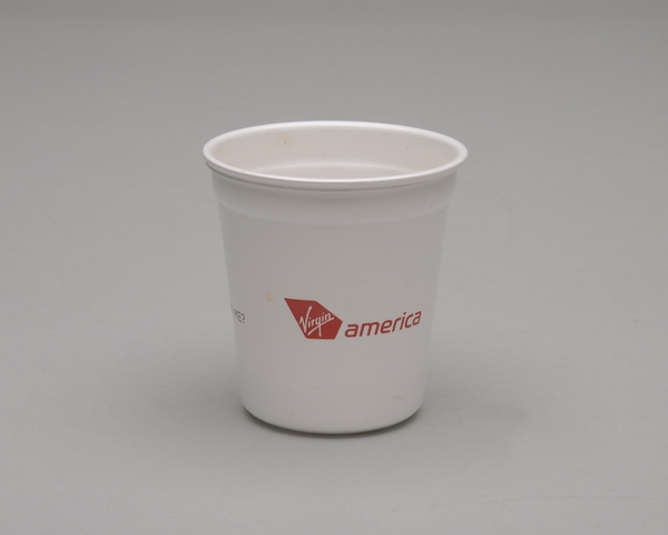 Disposable cup: Virgin America