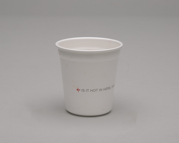 Image: disposable cup: Virgin America