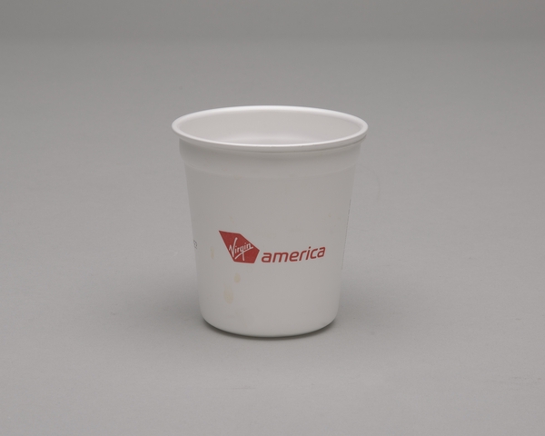 Plastic cup: Virgin America