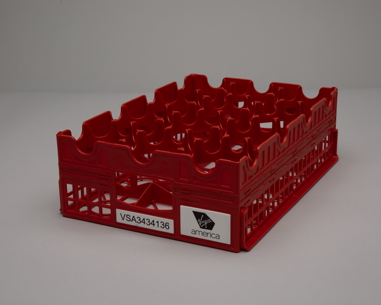 Image: glass rack: Virgin America