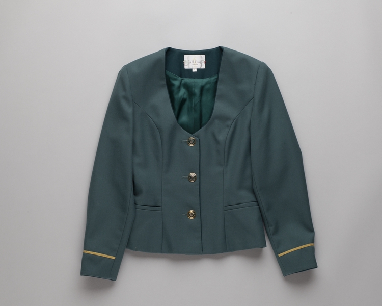 Image: flight attendant jacket: EVA Air