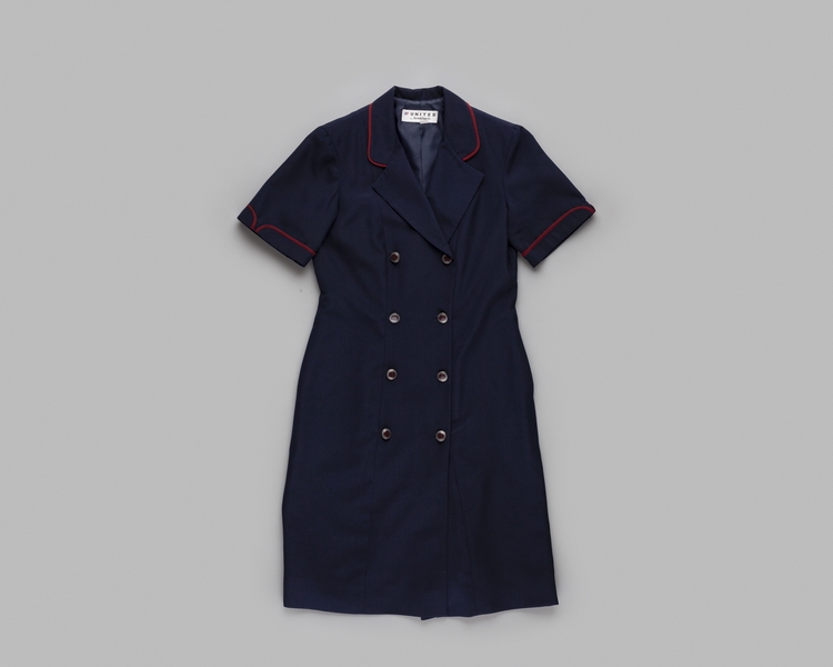 Image: flight attendant dress: United Airlines