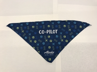 Image: dog bandana: Alaska Airlines, “Co-pilot”