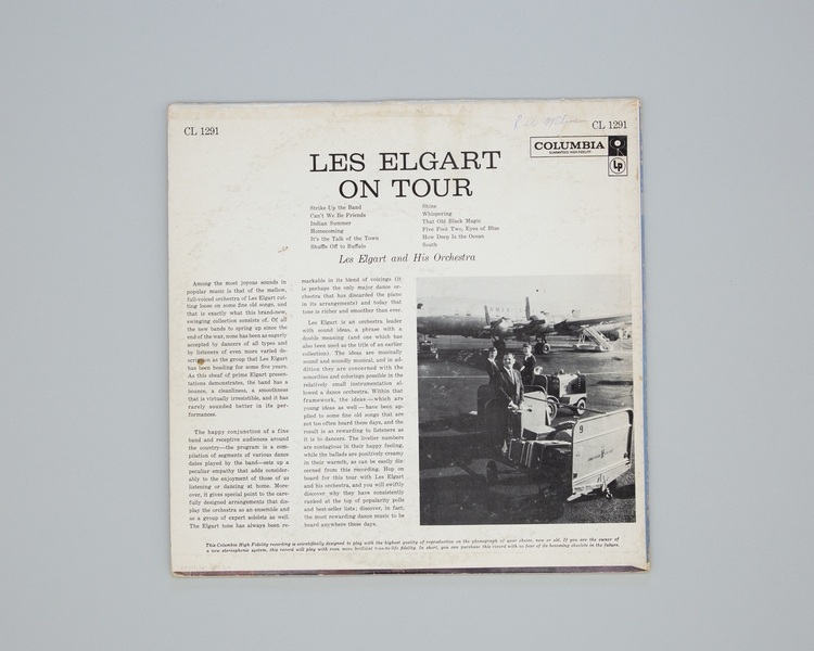 Image: phonograph record: American Airlines, Les Elgart on tour