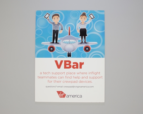 Employee information poster: Virgin America, VBar