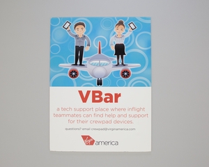 Image: employee information poster: Virgin America, VBar