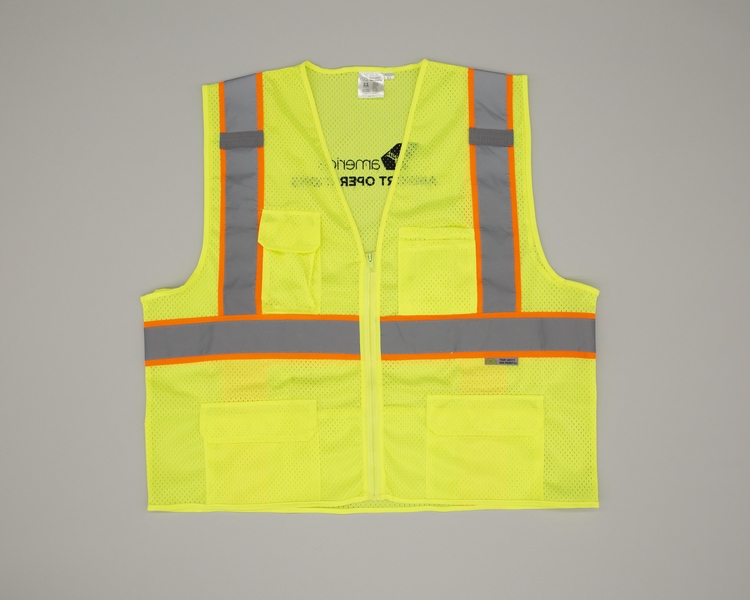 Image: safety vest: Virgin America