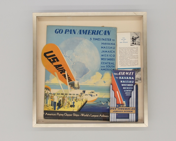 Ticket counter advertisement: Pan American Airways System