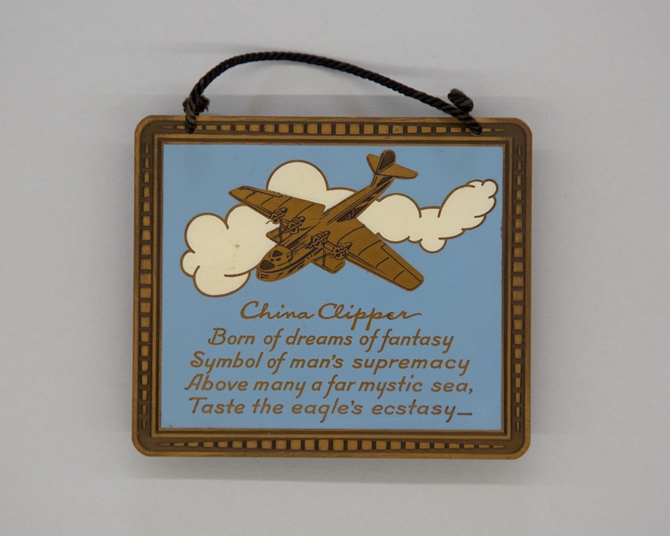 Image: plate: “China Clipper” poem
