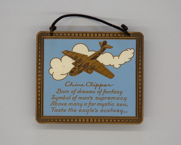 Plate: “China Clipper” poem