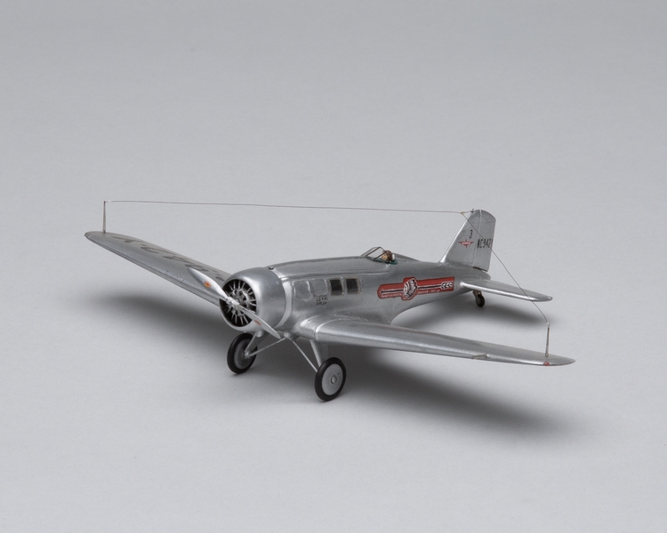 Image: model airplane: TWA (Transcontinental & Western Air), Northrop Alpha 2