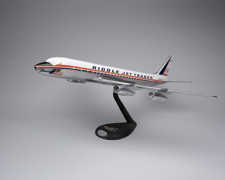 Image: model airplane: Riddle Airlines, Douglas DC-8-54F