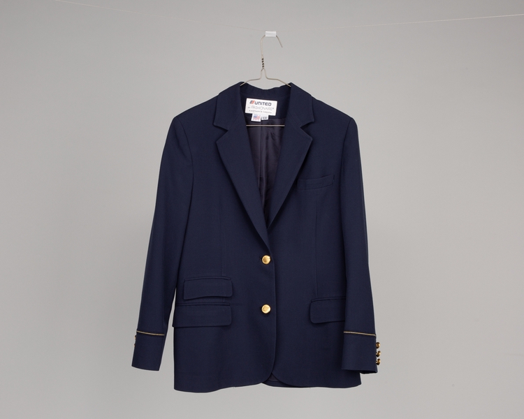 Image: flight attendant jacket: United Airlines