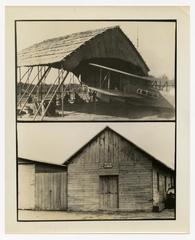 Image: photograph: two images of CNAC (China National Aviation Corporation) buildings