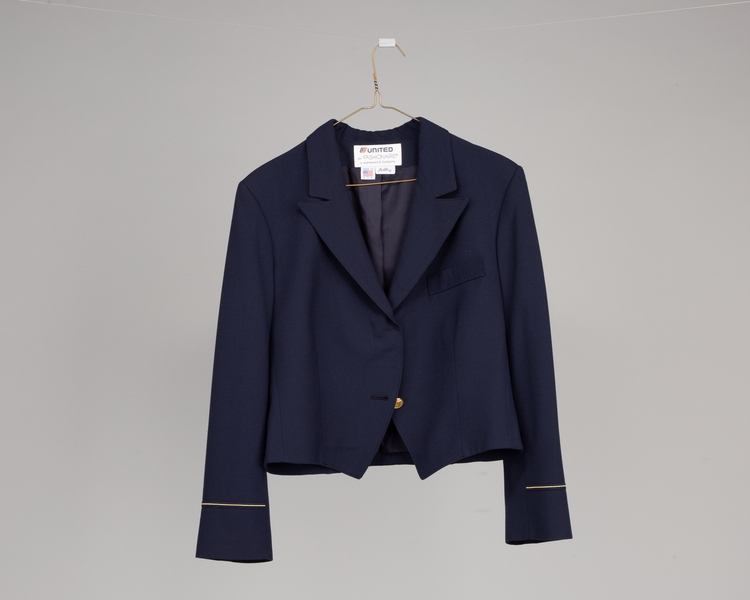 Image: flight attendant serving jacket: United Airlines