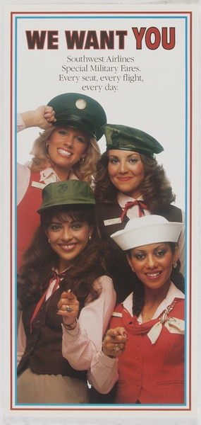 Image: poster: Southwest Airlines, military discount