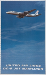 Image: poster: United Air Lines, Douglas DC-8