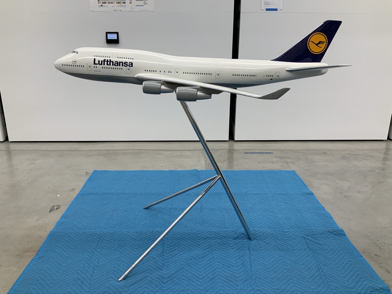 LH Lufthansa Aviationtag B747-400 紺色 Lufthansa Boeing 747 - D-ABTE Schlüsselanhänger Blau