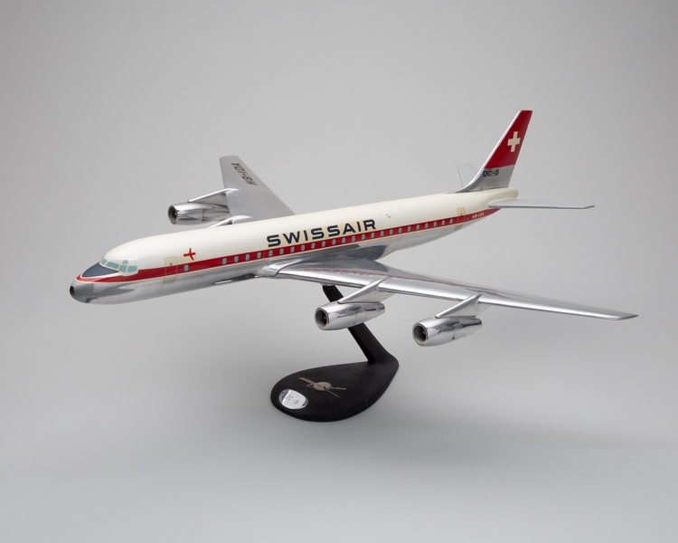 Image: model airplane: Swissair, Douglas DC-8