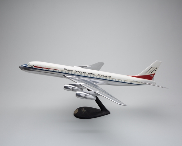 Model airplane: Trans International Airlines, Douglas DC-8-51