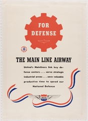 Image: poster: United Air Lines, For Defense